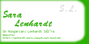 sara lenhardt business card